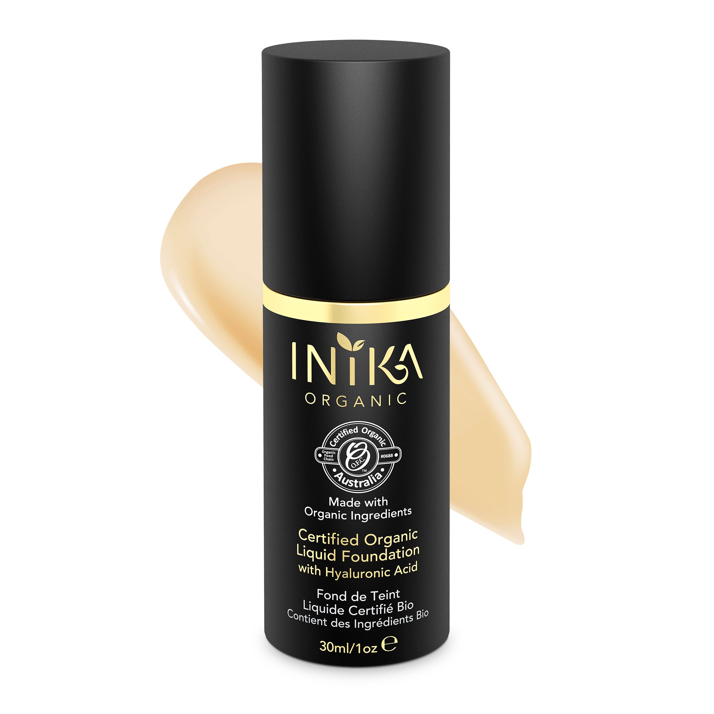 INIKA Certified Organic Liquid Foundation Cream Chateau Belle